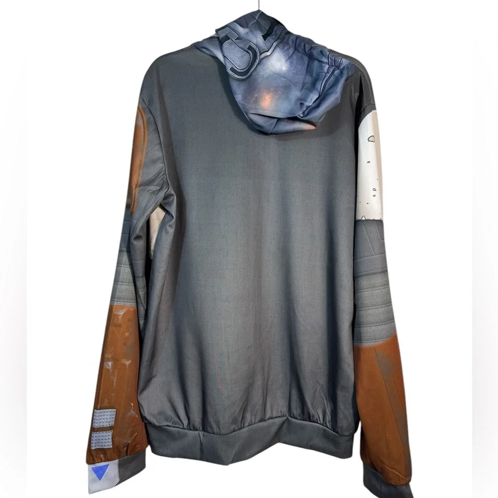 Mandalorian Zip Up Sweatshirt Hoodie Men's Size 2XL Never Been Worn. Star Wars